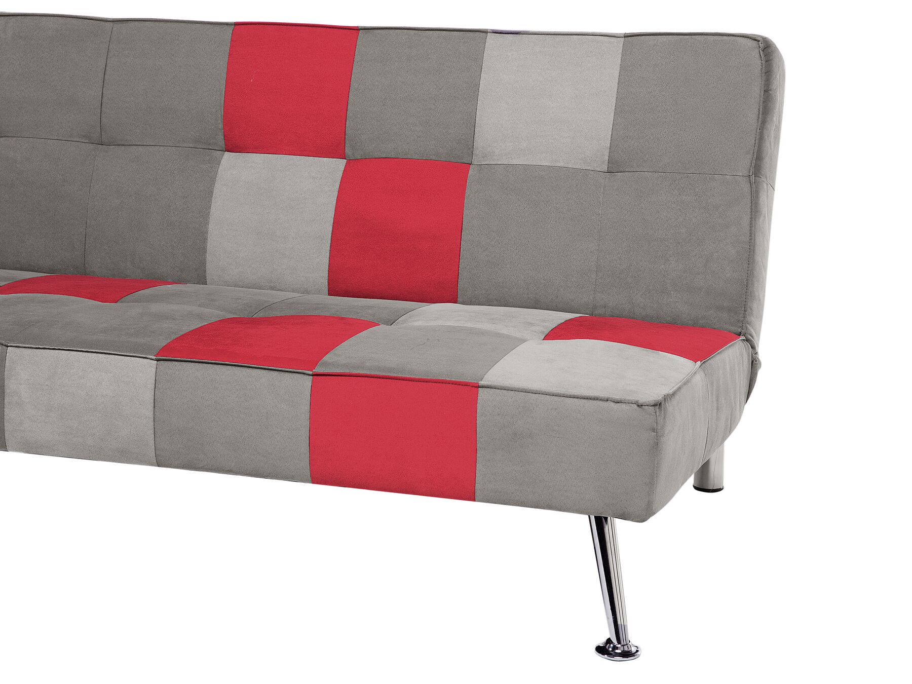 Sofa Bed OLSKER Velvet Light Grey 3 Seater