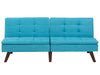 Sofa Bed Fabric Turquoise 3 Seater