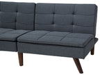 Sofa Bed RONNE Fabric Dark Grey 3 Seater