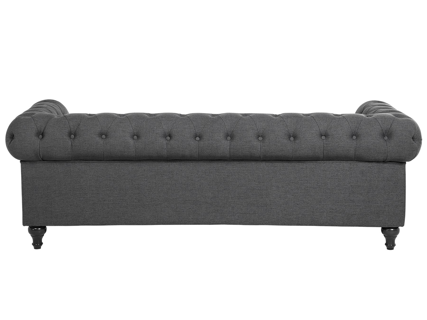 3 Seater Fabric Sofa Grey CHESTERFIELD