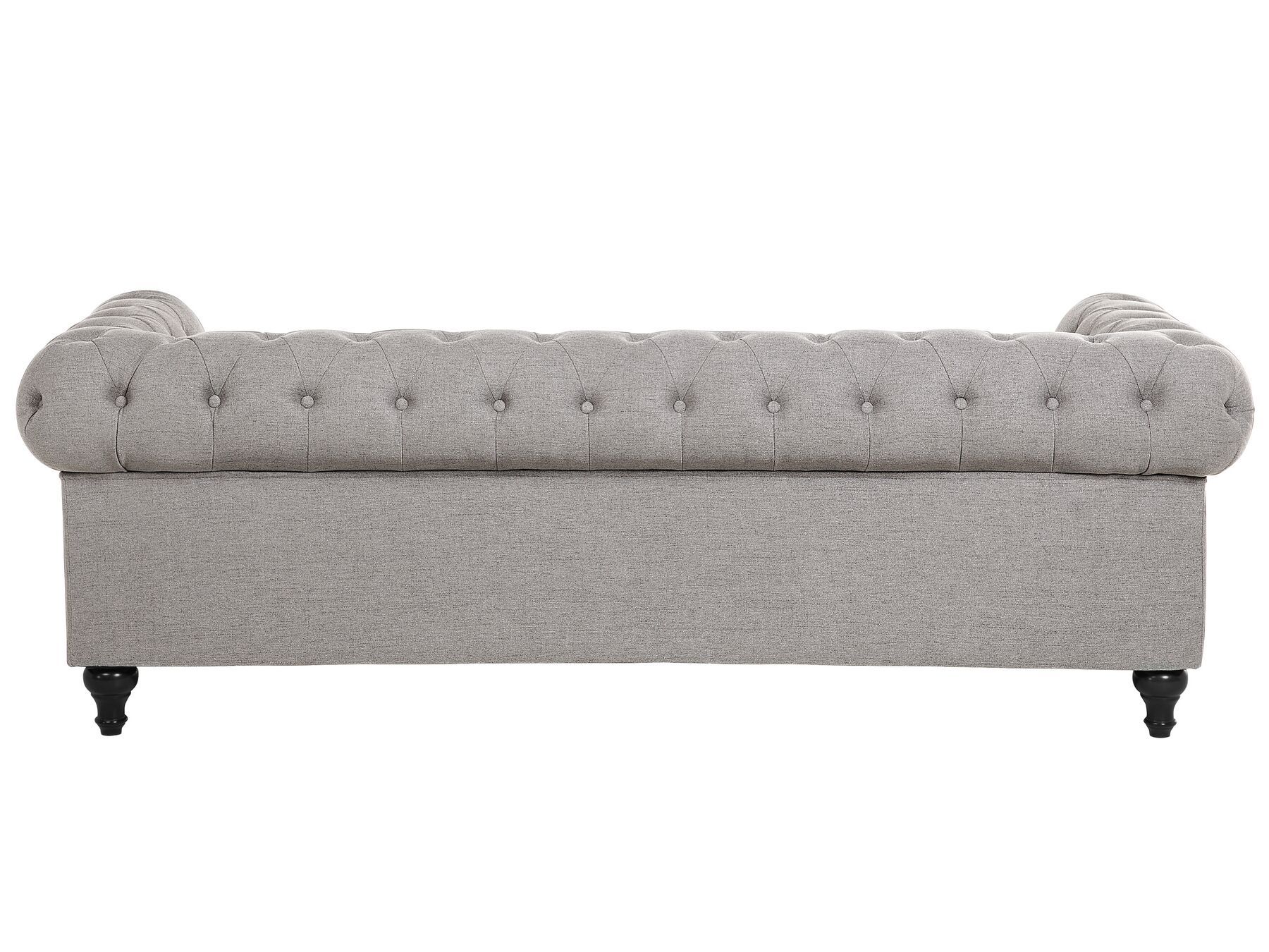 3 Seater Fabric Sofa Light Grey CHESTERFIELD
