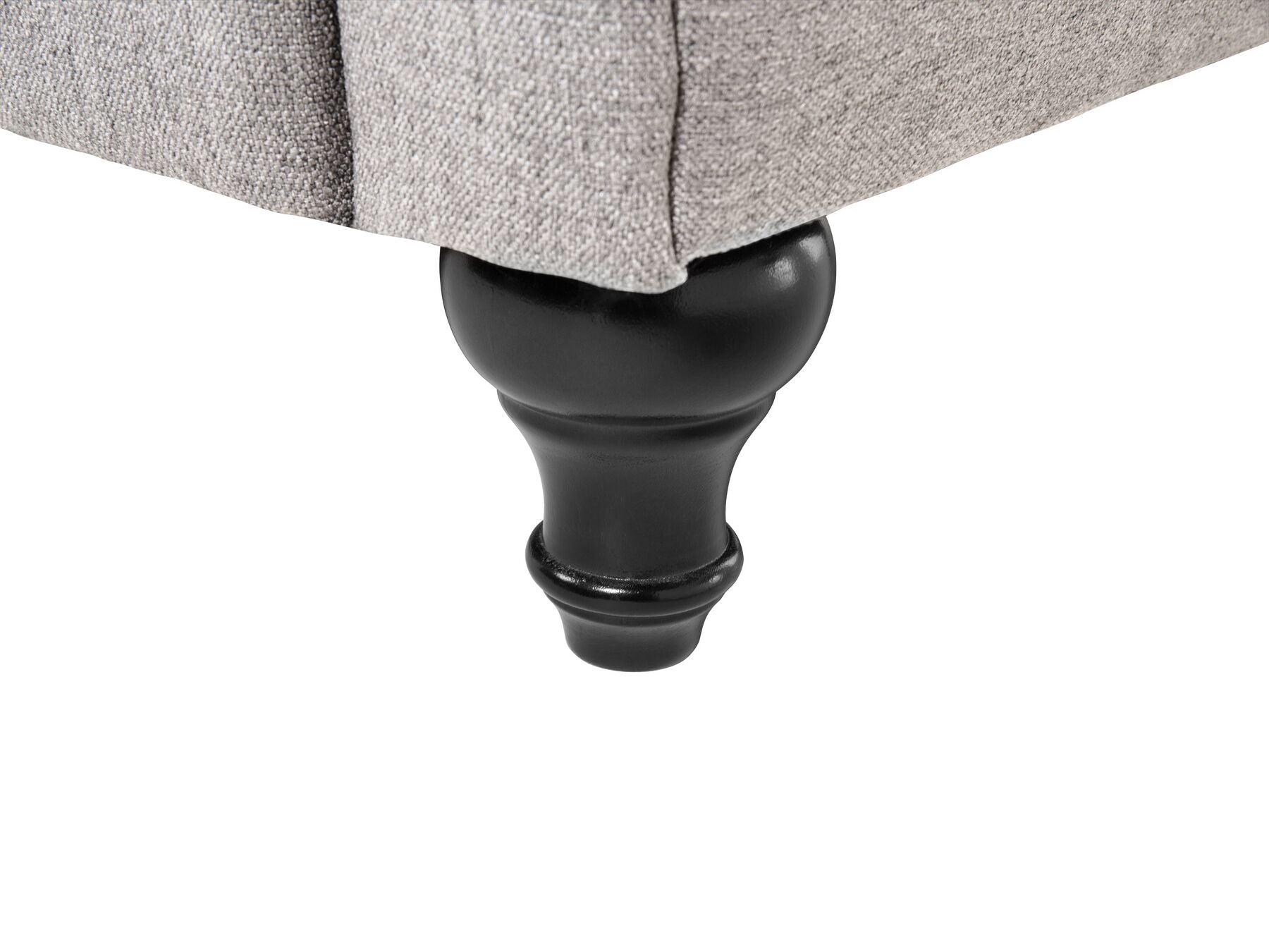 3 Seater Fabric Sofa Light Grey CHESTERFIELD