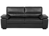 3 Seater Faux Leather Sofa Black