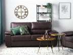 3 Seater Faux Leather Sofa Brown VOGAR