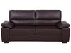 3 Seater Faux Leather Sofa Brown