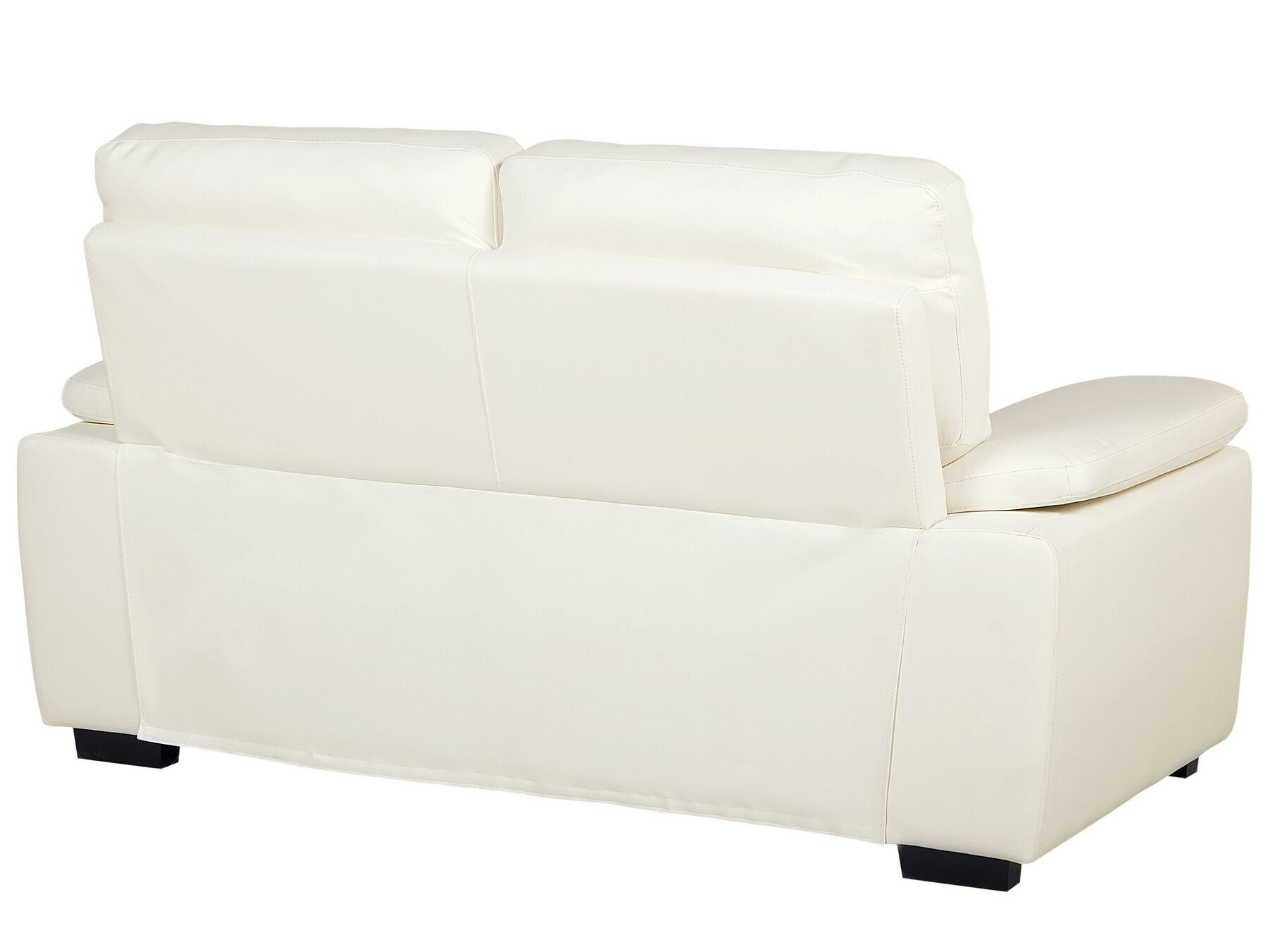 2 Seater Faux Leather Sofa Cream VOGAR