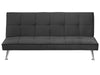 Sofa Bed Fabric Grey 3 Seater