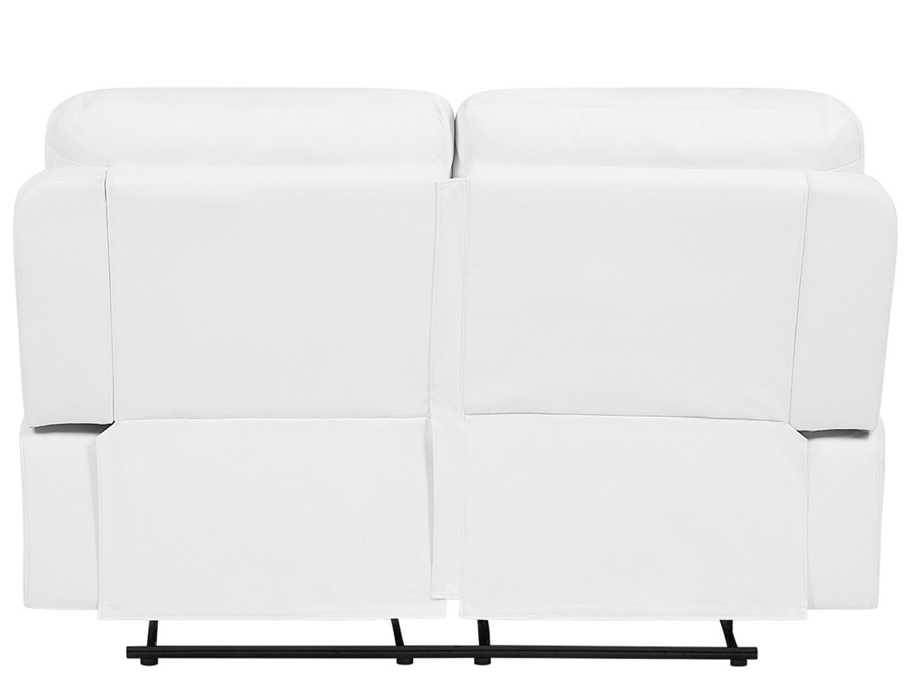 2 Seater Faux Leather Manual Recliner Sofa White BERGEN