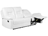 3 Seater Faux Leather Manual Recliner Sofa White