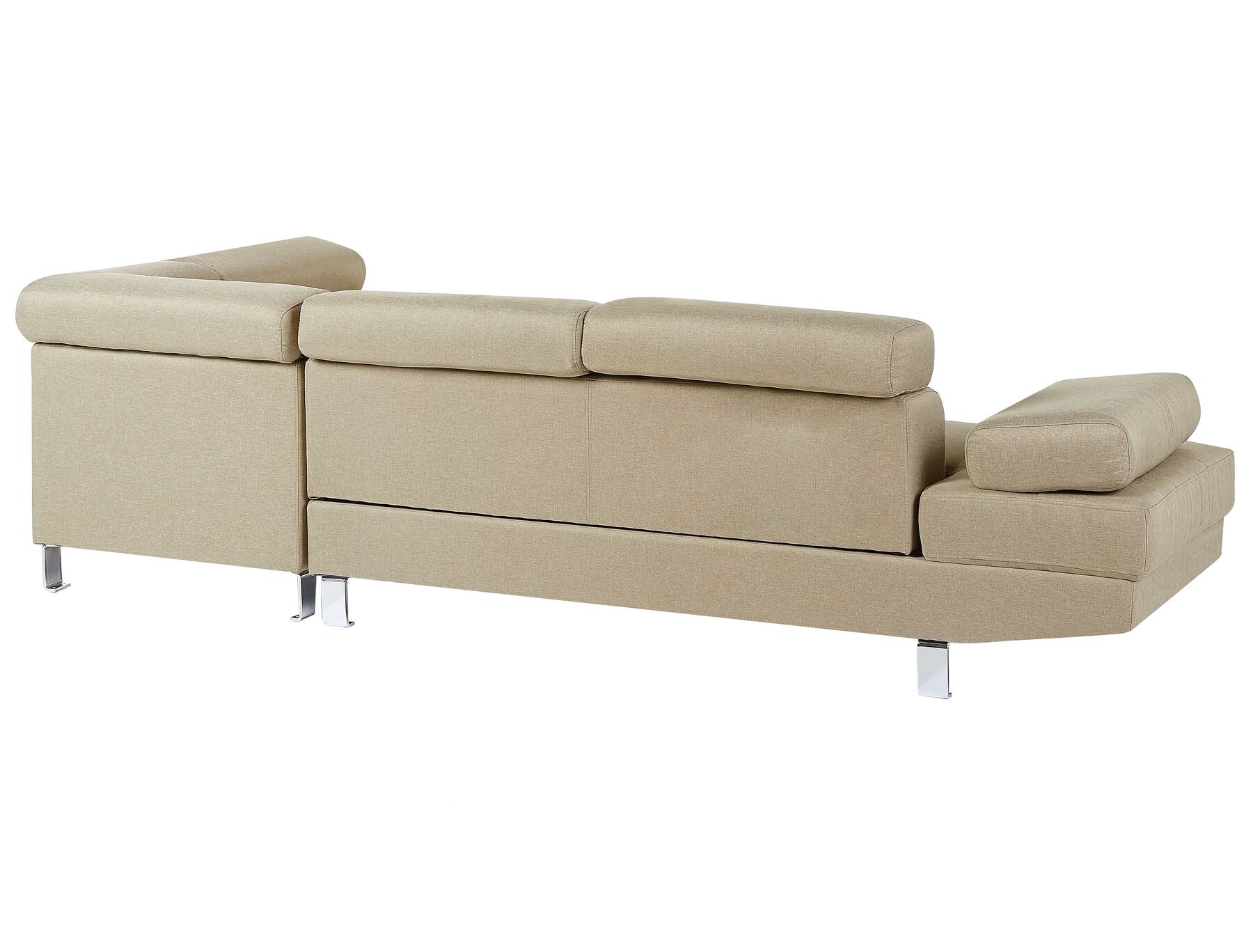 Corner Sofa NORREA Fabric Light Beige 5 Seater Left Hand