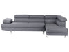 Corner Sofa Fabric Grey 5 Seater Left Hand