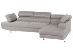 Corner Sofa NORREA Fabric Light Grey 5 Seater Left Hand