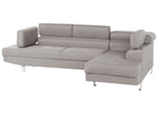 Corner Sofa NORREA Fabric Light Grey 5 Seater Left Hand