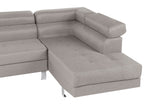 Corner Sofa NORREA Fabric Light Grey 5 Seater Left Hand