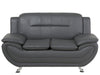 2 Seater Faux Leather Sofa Grey