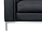 Corner Sofa OSLO Leather Black 4 Seater Right Hand