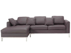 Corner Sofa OSLO Leather Brown 4 Seater Right Hand
