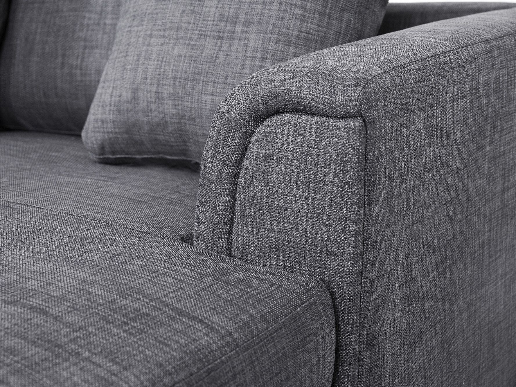 Corner Sofa OSLO Fabric Dark Grey 4 Seater Left Hand