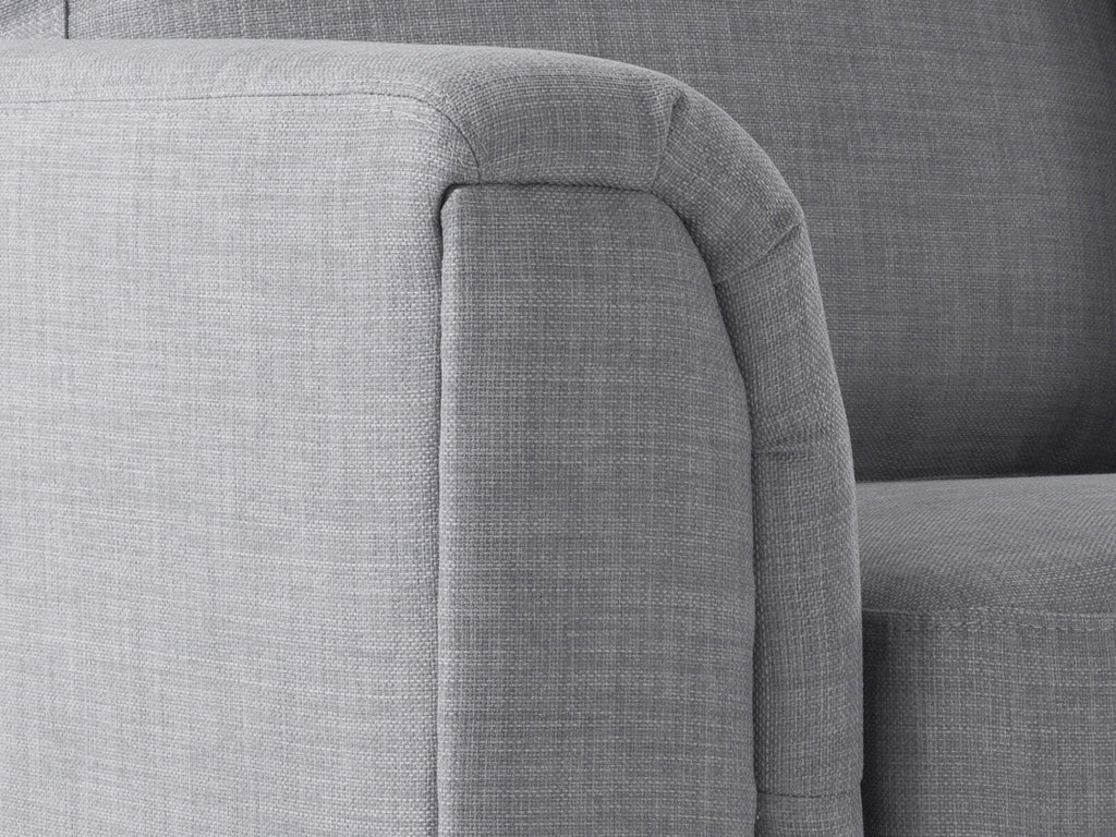 Corner Sofa OSLO Fabric Light Grey 4 Seater Left Hand