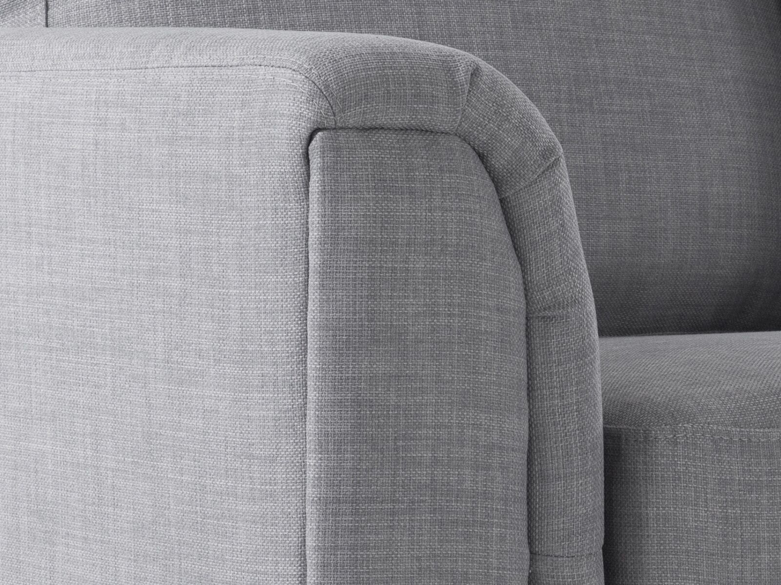 Corner Sofa OSLO Fabric Light Grey 4 Seater Left Hand