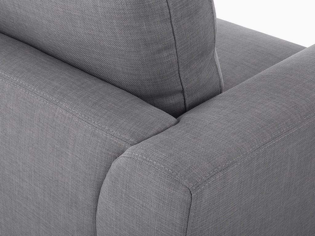 Corner Sofa OSLO Fabric Light Grey 4 Seater Left Hand