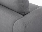 Corner Sofa OSLO Fabric Light Grey 4 Seater Left Hand