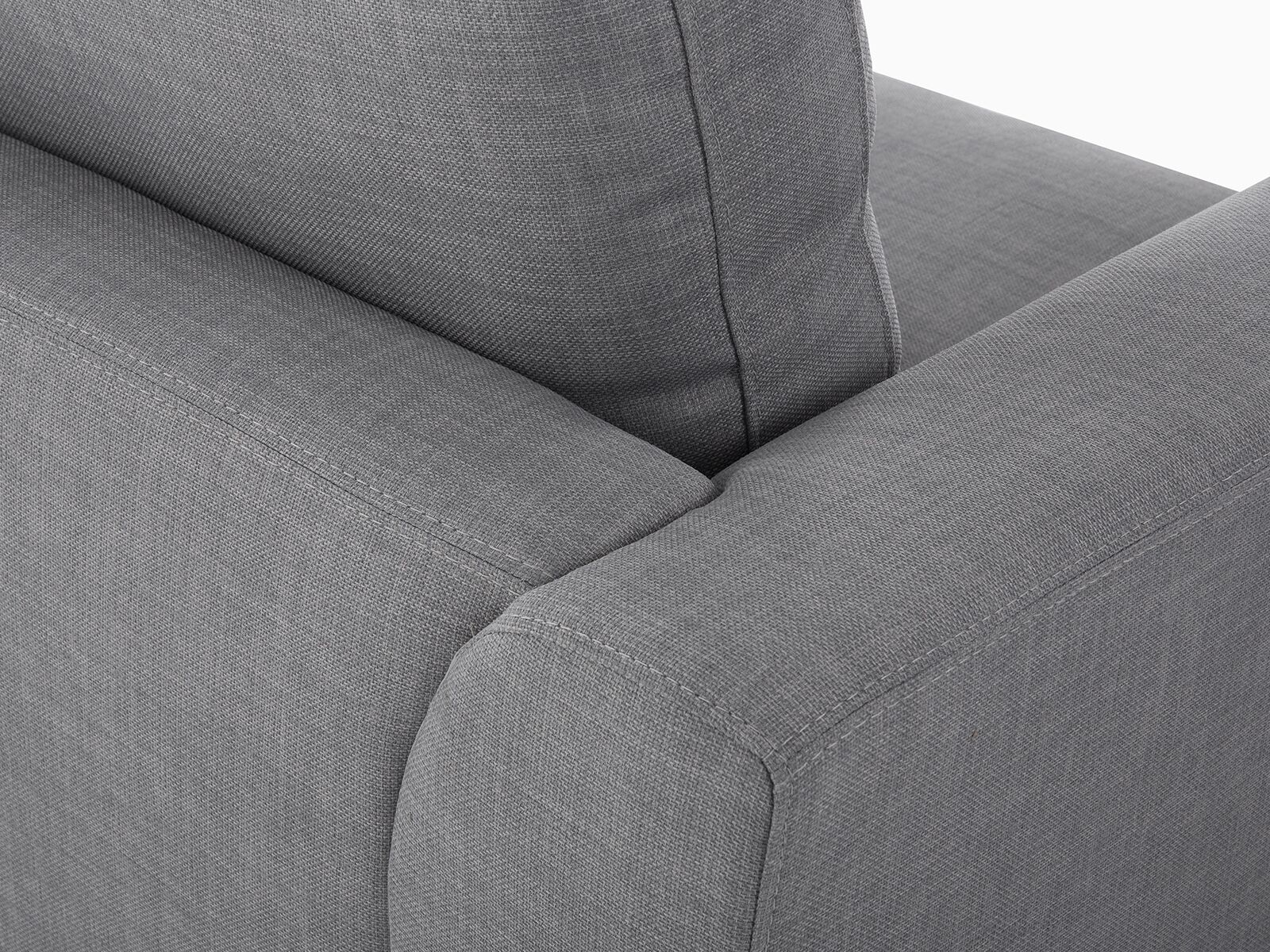 Corner Sofa OSLO Fabric Light Grey 4 Seater Left Hand