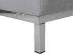 Corner Sofa OSLO Fabric Light Grey 4 Seater Left Hand