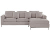 Corner Sofa Fabric Beige 4 Seater Left Hand
