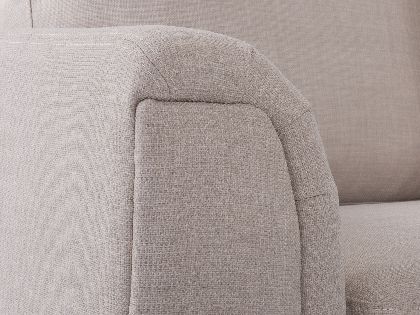 Corner Sofa OSLO Fabric Beige 4 Seater Left Hand