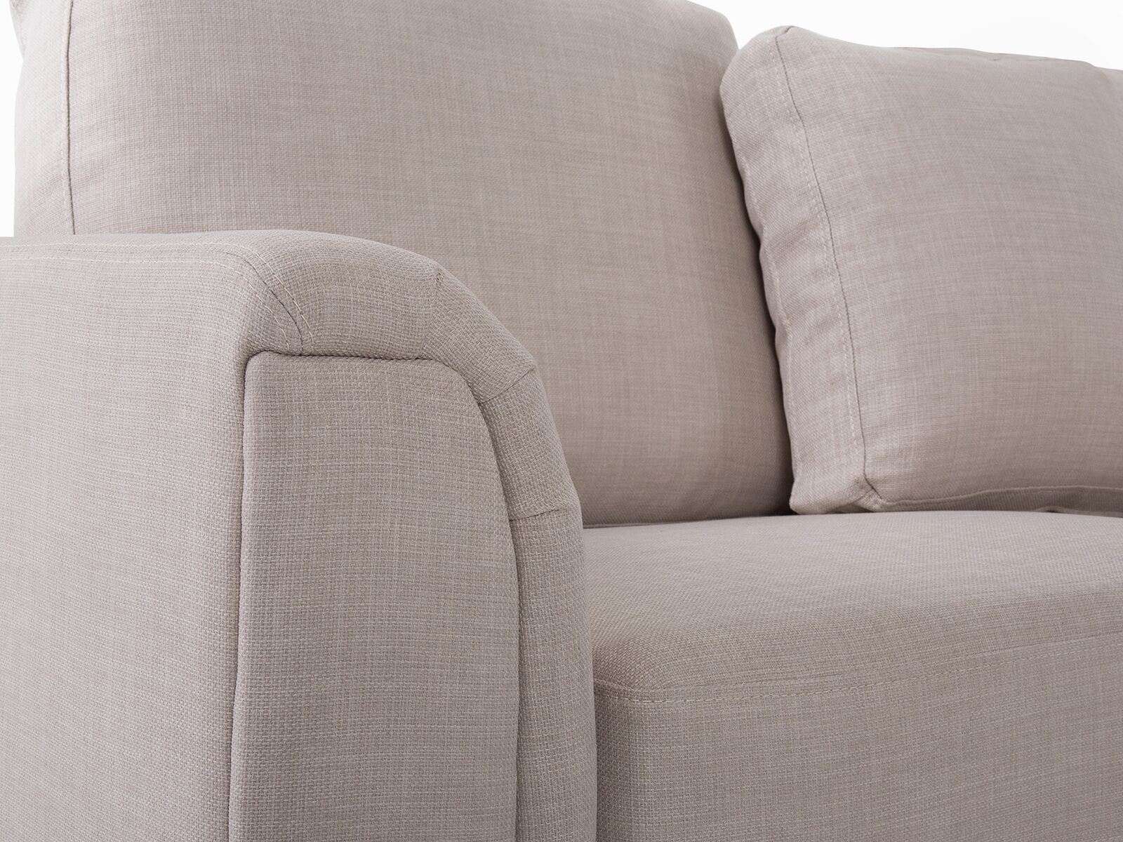 Corner Sofa OSLO Fabric Beige 4 Seater Left Hand
