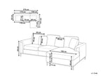 Corner Sofa OSLO Fabric Beige 4 Seater Left Hand