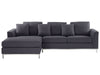 Corner Sofa Fabric Dark Grey 4 Seater Right Hand