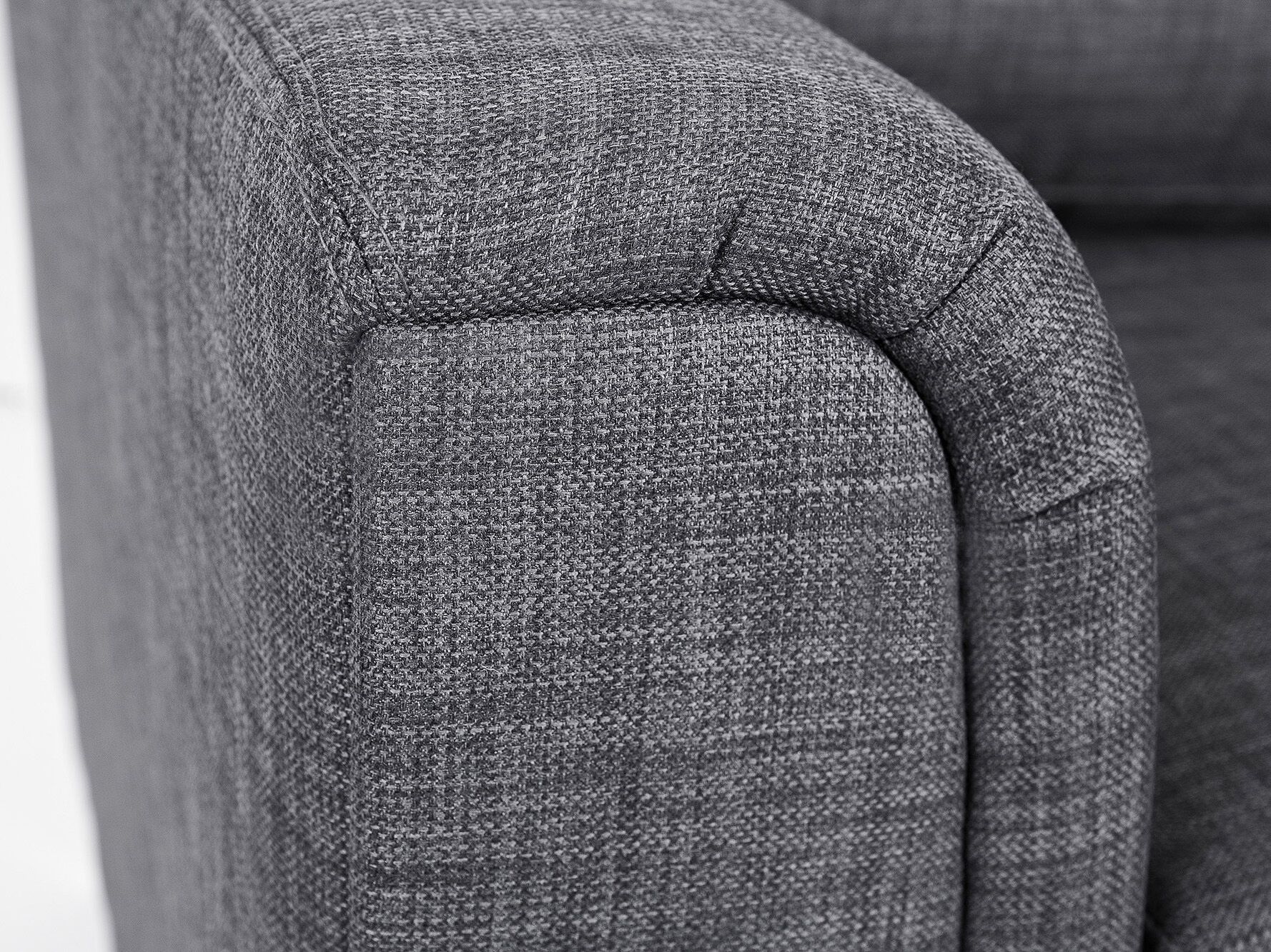 Corner Sofa OSLO Fabric Dark Grey 4 Seater Right Hand