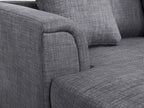 Corner Sofa OSLO Fabric Dark Grey 4 Seater Right Hand