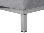 Corner Sofa OSLO Fabric Light Grey 4 Seater Right Hand