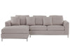 Corner Sofa Fabric Light Beige 4 Seater Right Hand