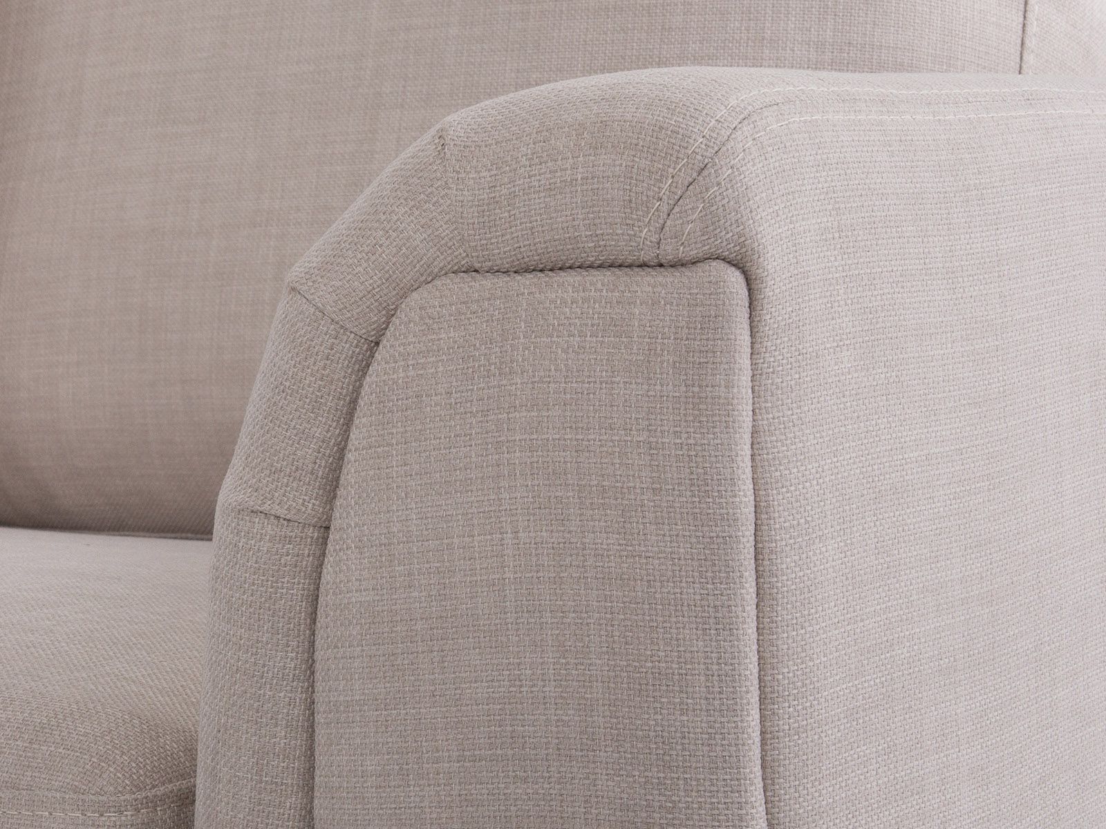 Corner Sofa OSLO Fabric Light Beige 4 Seater Right Hand