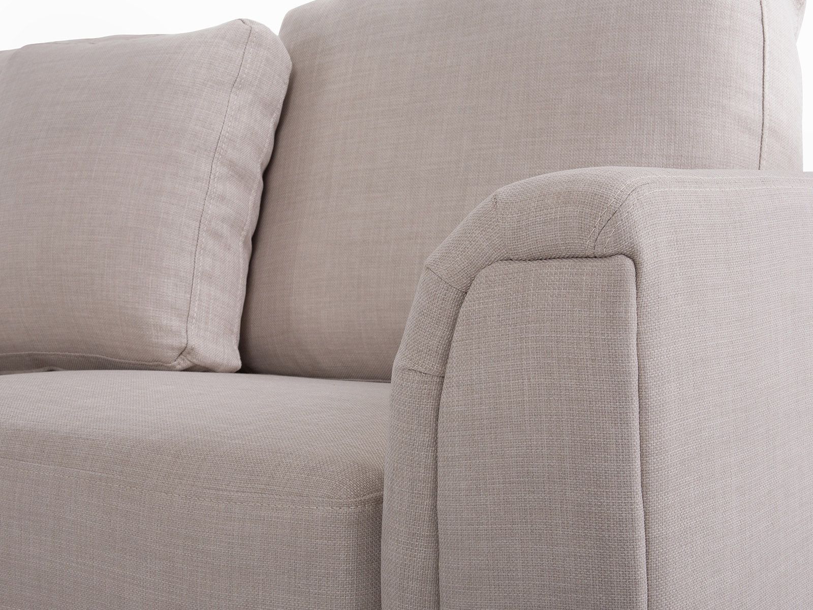Corner Sofa OSLO Fabric Light Beige 4 Seater Right Hand