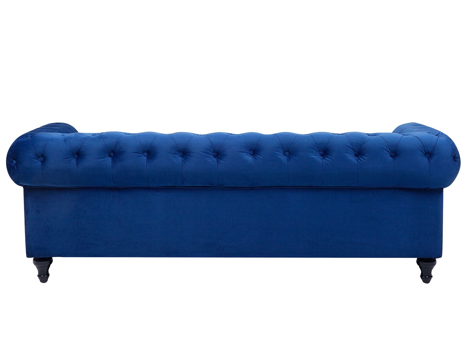 3 Seater Velvet Fabric Sofa Navy Blue CHESTERFIELD