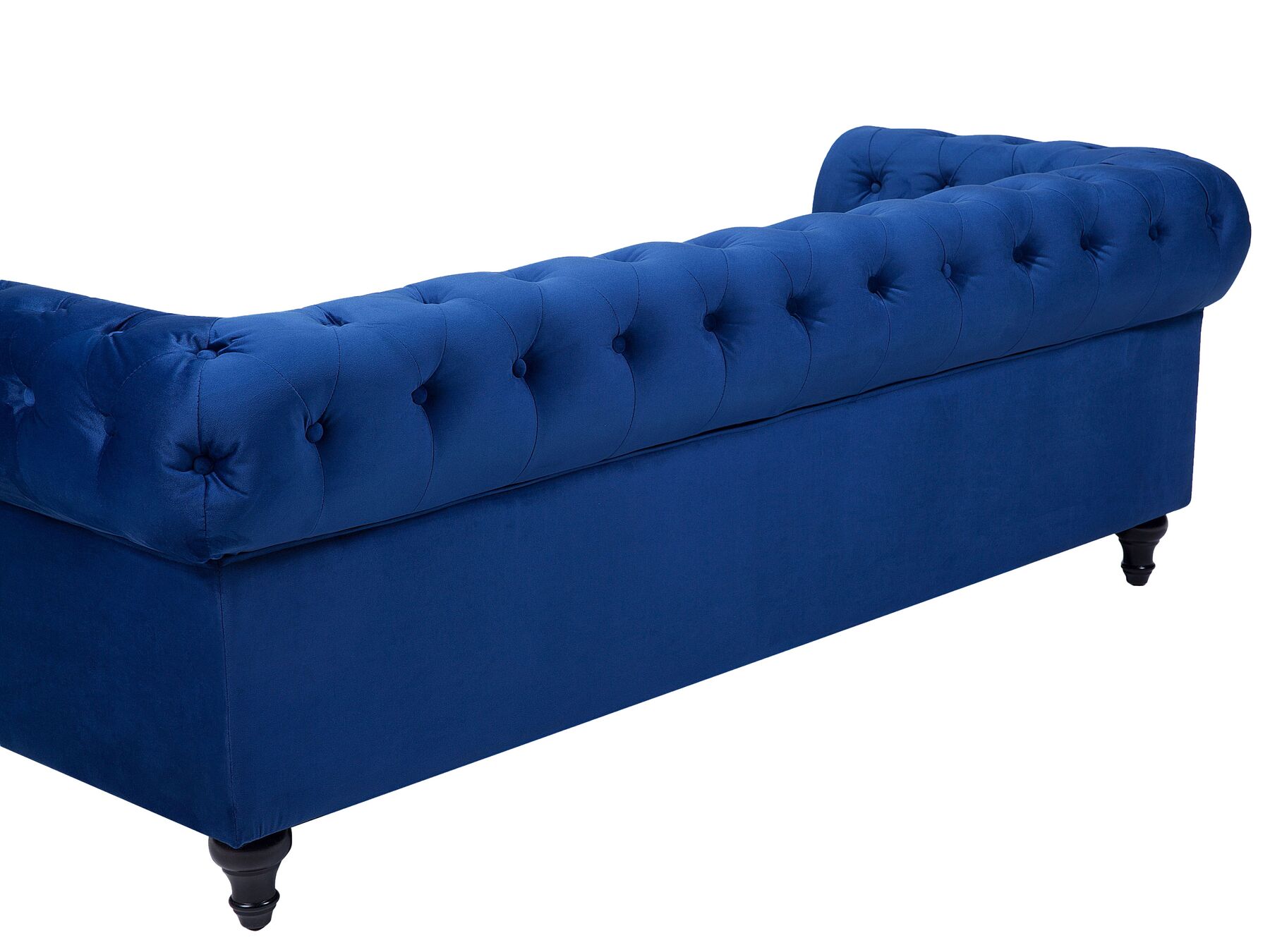 3 Seater Velvet Fabric Sofa Navy Blue CHESTERFIELD