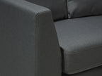 7 Seater Curved Fabric Modular Sofa Grey ROTUNDE