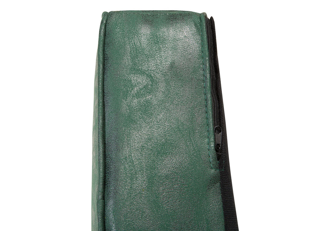 3 Seater Sofa Faux Leather Green CHESTERFIELD