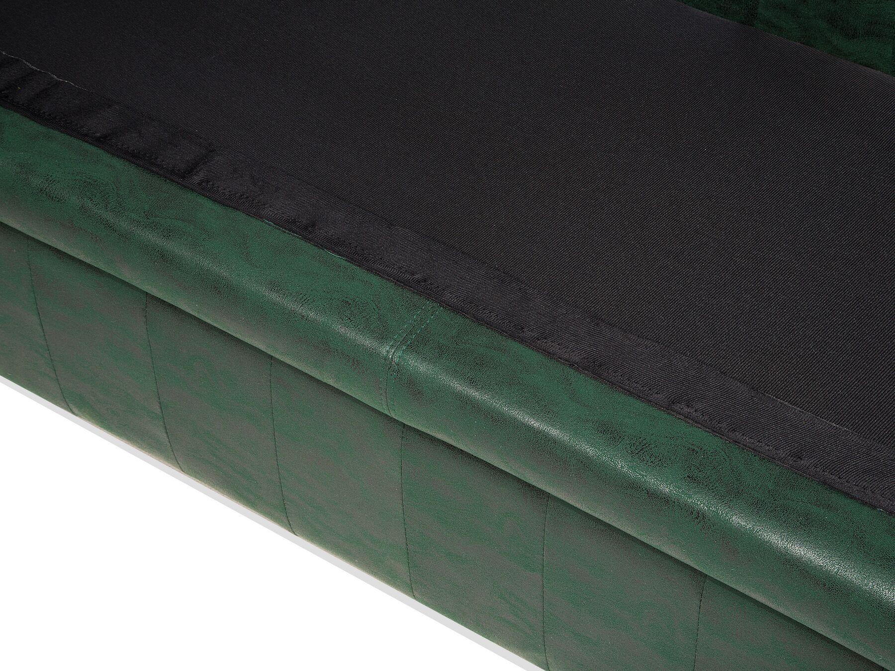 3 Seater Sofa Faux Leather Green CHESTERFIELD