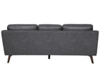 3 Seater Sofa Faux Leather Grey LOKKA
