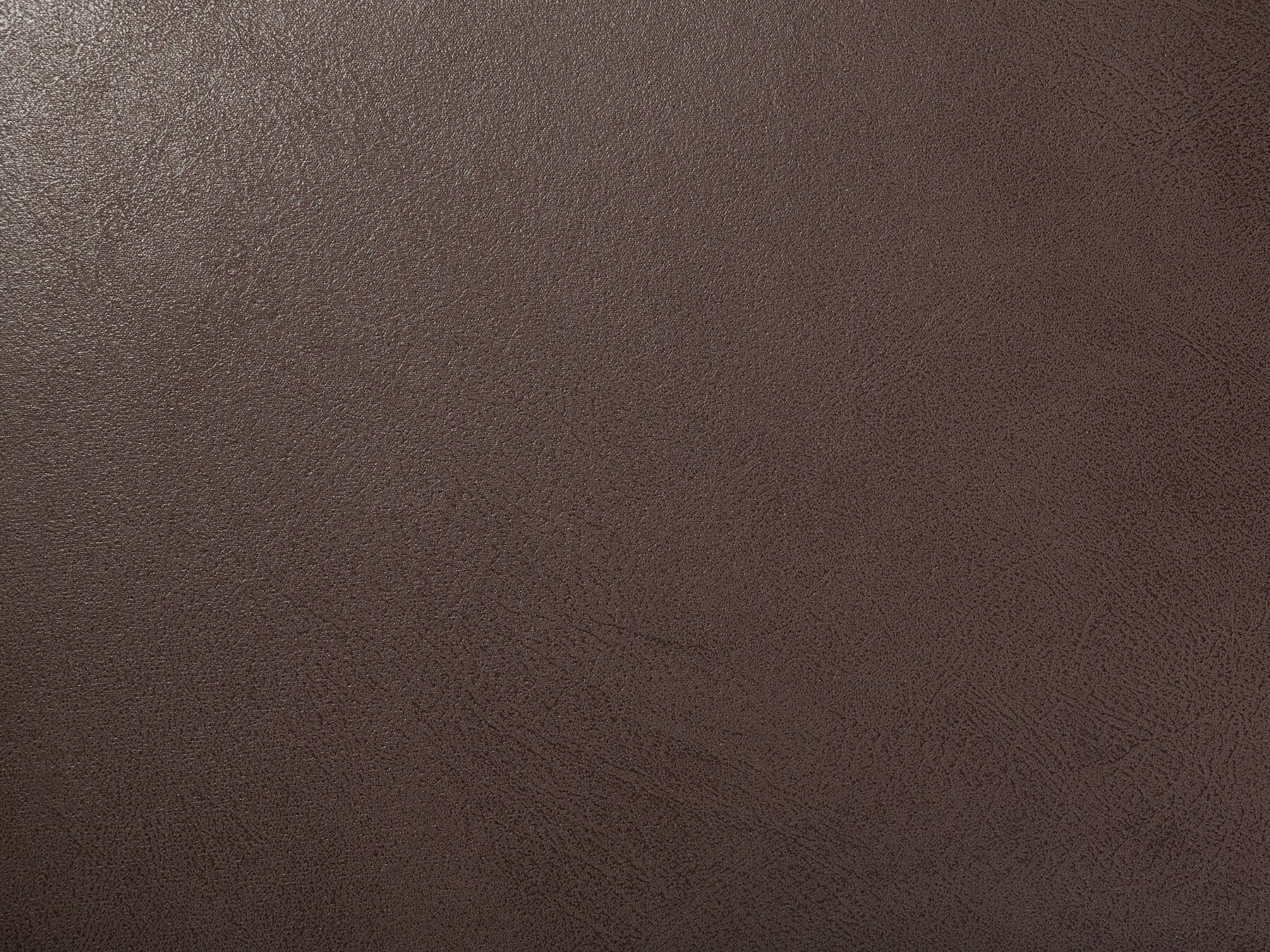 3 Seater Sofa Faux Leather Brown LOKKA