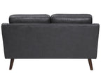 2 Seater Sofa Faux Leather Grey LOKKA