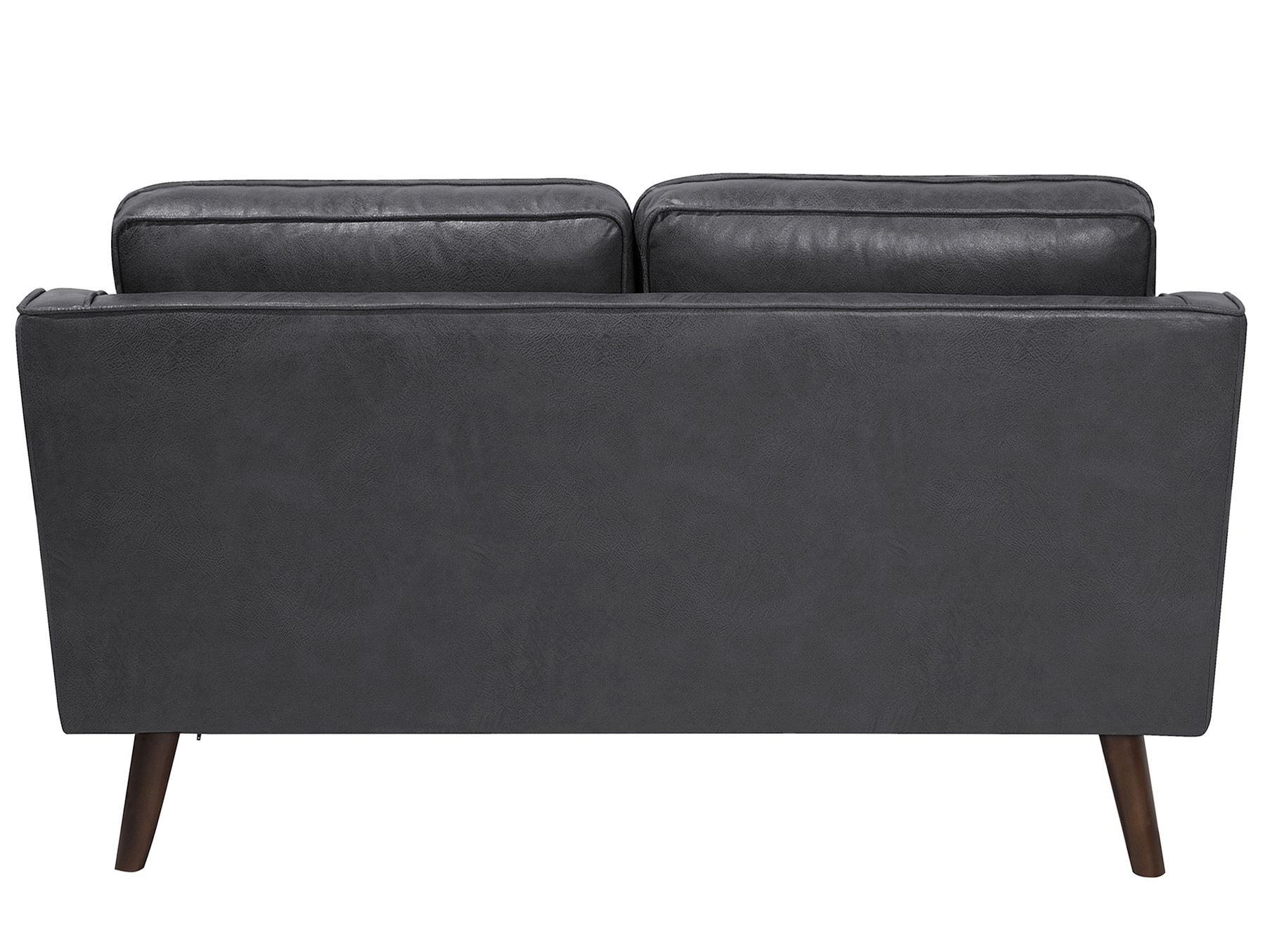 2 Seater Sofa Faux Leather Grey LOKKA