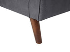 2 Seater Sofa Faux Leather Grey LOKKA