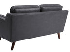 2 Seater Sofa Faux Leather Grey LOKKA